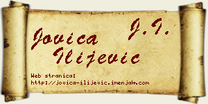 Jovica Ilijević vizit kartica